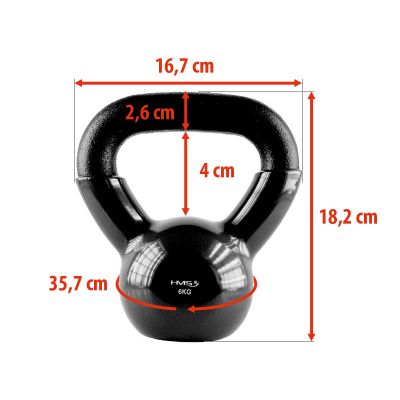 28. Black HMS KNV06 cast iron kettlebell 6kg
