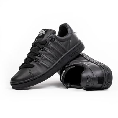 2. K-Swiss LOZAN II men's sneakers, natural leather, black (07943-904-M)