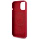 7. Karl Lagerfeld Silicone Karl&Choupette Heads Ring MagSafe iPhone 15 Case - Red