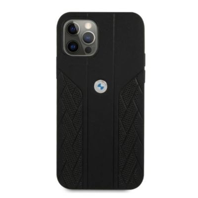 3. BMW Leather Curve Perforate Case for iPhone 12 / iPhone 12 Pro - Black