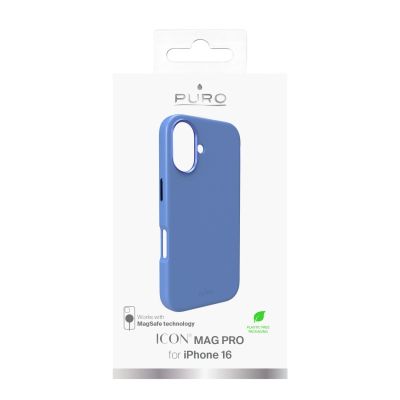 10. Puro Icon Mag Pro MagSafe Silicone Case for iPhone 16 - Blue