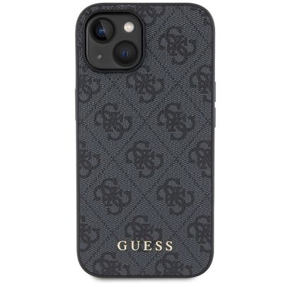 3. Guess 4G Metal Gold Logo Case for iPhone 15 / 14 Plus - Gray