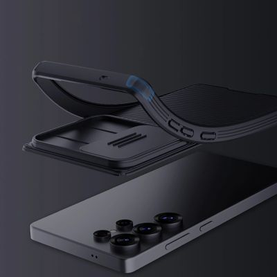 7. Nillkin CamShield Pro Case for Samsung S25 Ultra with Camera Cover - Black