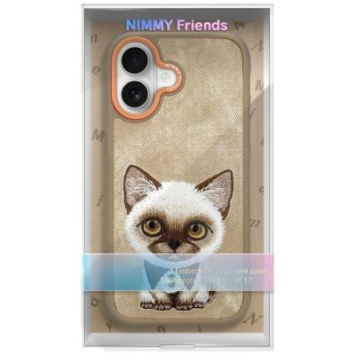 9. Nimmy Big Eyed Pet 2.0 Cat case for iPhone 17 - beige