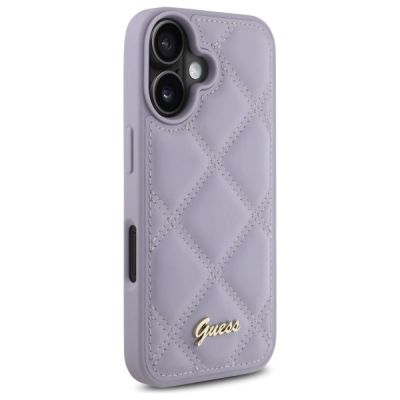 4. Guess Quilted Metal Logo case for iPhone 16 - light purple