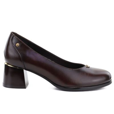 2. Women's pumps, chocolate high heels, Potocki 25-12712