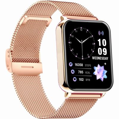 8. Smartwatch Gravity Rose Gold Burgundy 2 Straps GT17-6