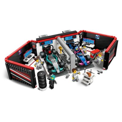 4. LEGO CITY 60444 F1 Garage and Mercedes-AMG and Alpine Race Cars