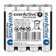 EVERACTIVE PRO ALKALINE BATTERIES R03, AAA, SHRINK 4 PCS, 1250 mAh, HIGH PERFORMANCE, LR03PRO4T