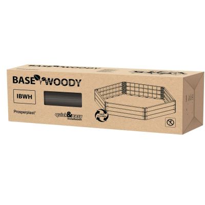 3. GARDEN FLOWER BED BASE WOOD EDGE 6 ELEMENTS RUSTIC BRICK