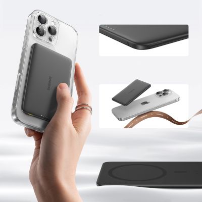 5. Baseus PicoGo AM41 Ultra-Slim 5000mAh 20W MagSafe Compatible Power Bank with Baseus Simple USB-C 60W 30cm Cable - Black