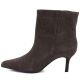 3. Women's leather ankle boots with a low heel, suede, brown, Big Star UU274492