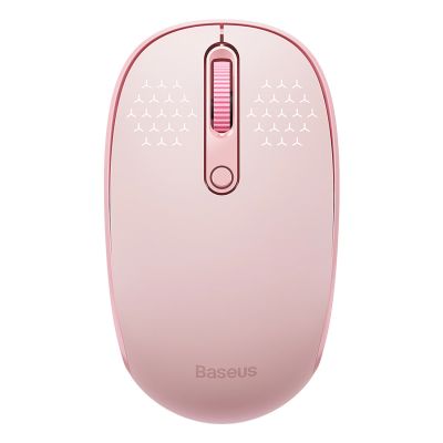 Baseus F01B Wireless Mouse 2.4GHz + Bluetooth 3.0 + 5.0 – Pink