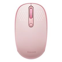 Baseus F01B Wireless Mouse 2.4GHz + Bluetooth 3.0 + 5.0 – Pink