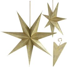 DECORATIVE PAPER STAR 60CM CHAMPAGNE