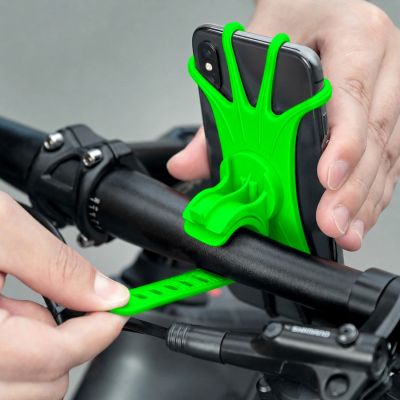 4. Rockbros LF436 Handlebar Clamp Phone Holder - Green