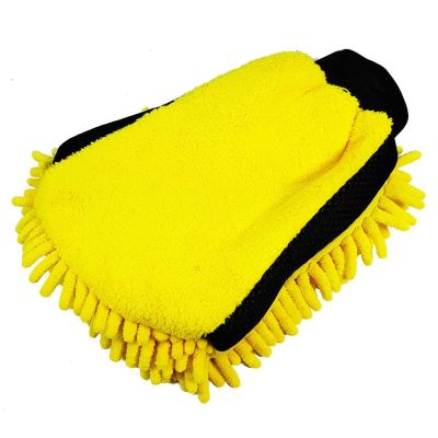 9. DUNLOP 2-in-1 Chenille Car Wash Mitt with Microfiber and Fringes