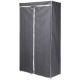 2. TEXTILE WARDROBE 90x45x170CM DARK GREY 8811