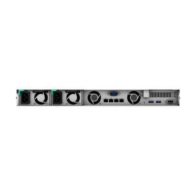 4. NAS Synology RS1619xs+; 1U RACK; 4x (3.5" SATA HDD/2.5" SATA HDD); Intel Xeon D-1527; 8 GB DDR4 ECC UDIMM (max. 64 GB), 4x 1GbE RJ-45