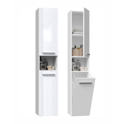 4. NEL III bathroom cabinet 31x30xH174 glossy white