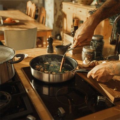 6. 26cm Ceramic Coating Frying Pan with Functional Form Lid