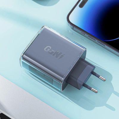 7. Acefast GaN charger 65W 3 ports (1xUSB, 2xUSB C) green (A45)