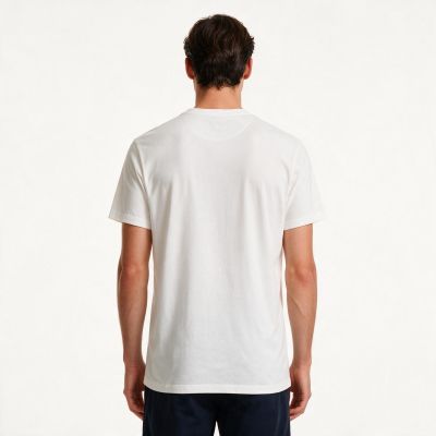 4. Paul&Shark Men's Cotton T-shirt White and Gold 99311007-10E - Classic Cut, Logo