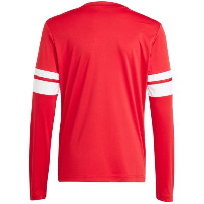 9. adidas Squadra 25 Long Sleeve Jersey for Kids Red and White JJ0041