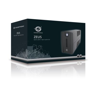 3. CONCEPTRONIC UPS 650VA/360W/2xSchuko/HID USB/RJ45in/Out bk