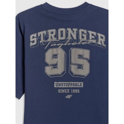 10. Boy's loose T-shirt with print 4F 4FJRSS26TTSHM3465-31S