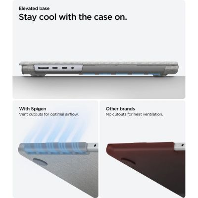 9. Spigen Urban Fit Case for MacBook Pro 14" 2021 / 2023 / 2024 / 2025 / 2026 - Gray