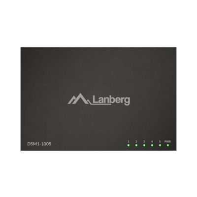 LANBERG SWITCH DSM1-1005 5X1GB/S UNMANAGED GIGABIT ETHERNET DESKTOP 12V (METAL HOUSING)