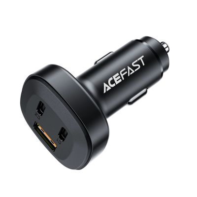 14. Acefast car charger 66W 2x USB Type C / USB, PPS, Power Delivery, Quick Charge 4.0, AFC, FCP, SCP black (B3 black)