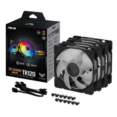 9. ASUS TUF GAMING TR120 ARGB 3IN1 Black Computer Case Air Cooler 12 cm Black