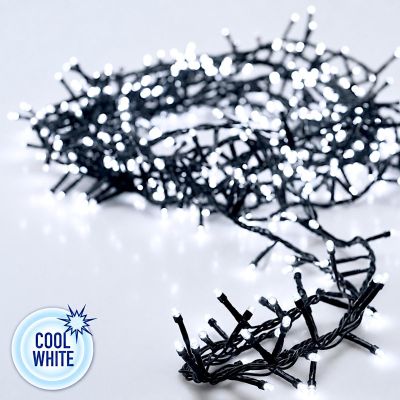 2. CHRISTMAS TREE LIGHTS BATTERY-OPERATED LIGHT CHAIN 192 LED TIMER COOL WHITE