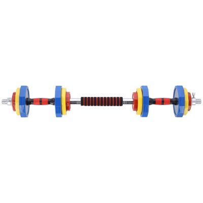 7. Colorful dumbbells with barbell function in a HMS SKC20 case 2 x 10 kg