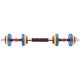 7. Colorful dumbbells with barbell function in a HMS SKC20 case 2 x 10 kg
