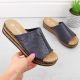 5. Comfortable Rieker W RKR670 navy blue flip-flops