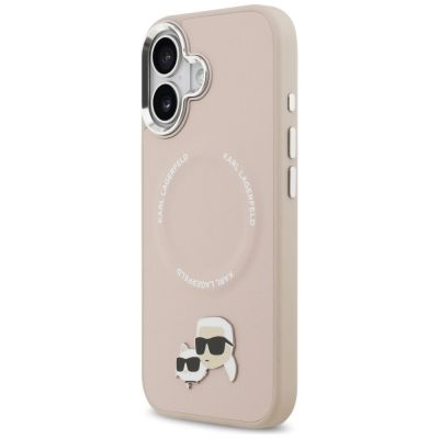 2. Karl Lagerfeld Karl & Choupette Pins MagSafe Case for iPhone 17 Pink