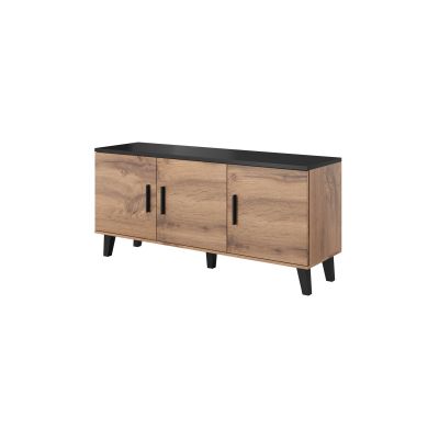Chest of drawers LOTTA 150 3D wotan + matt black