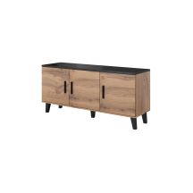 Chest of drawers LOTTA 150 3D wotan + matt black