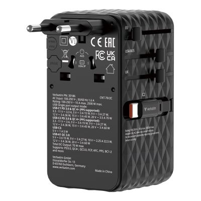 Verbatim Charge 'n' Travel 70W 2C Charger