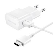 Samsung EP-TA200EWE USB-A 15W wall charger with EP-DR140AWE USB-A - USB-C cable (OOB Bulk - replacement packaging) - white