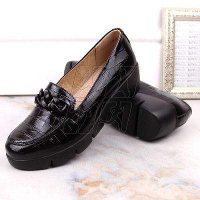 6. Filippo W PAW364 patent leather shoes, black