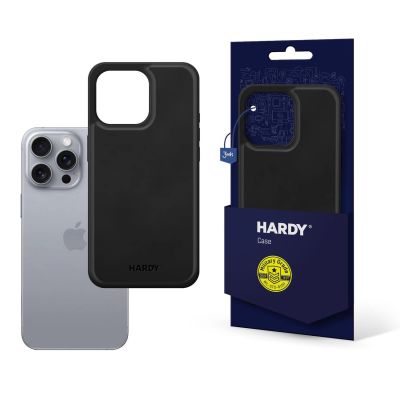3mk Hardy Apple Silky Leather MagCase for Apple iPhone 16 Pro - Black