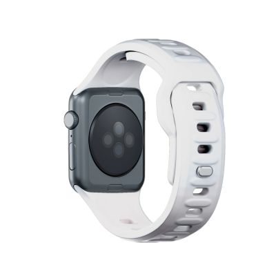 11. 3mk Silicone Watch Strap for Apple Watch 38 / 40 / 41 mm - white