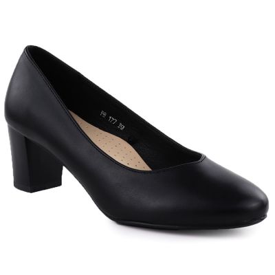 Women's black low-heel pumps Sergio Leone PB177