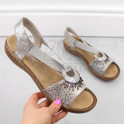 2. Comfortable Rieker W RKR673 metallic sandals