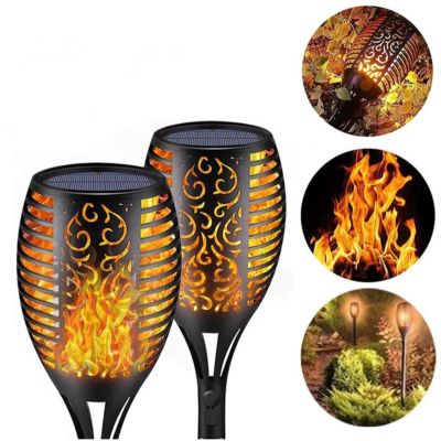 61. SOLAR TORCH DANCING FLAMES 12X12X78CM 36 LED XXXL