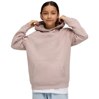 Puma ESS Centered Cat Logo Relaxed Hoodie for Kids Pink 692973 89